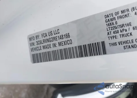 2024 Ram Promaster 1500 Low Roof 118 Wb W/Pass Seat z USA, uszkodzony, nr VIN 3C6LRVNG2RE148166
